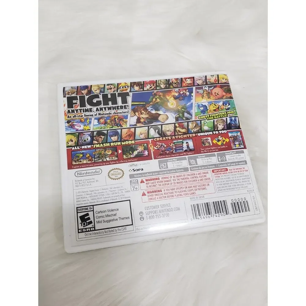 NO GAME CASE ONLY Super Smash Bros‎ 3DS Case and Manual Only NO GAME